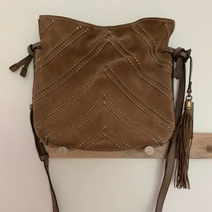 Vince Camuto leather and suede crossbody bag